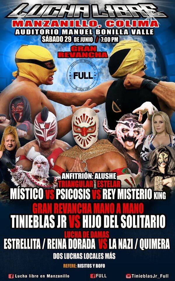 Los eventos de lucha libre que se realizarán del 27 de junio al 3 de julio.