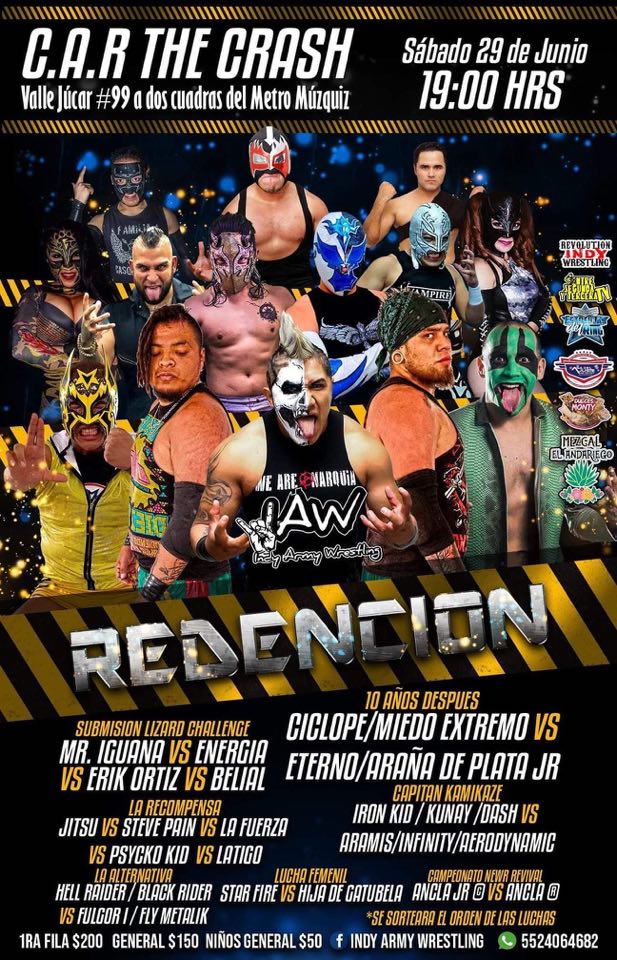 Los eventos de lucha libre que se realizarán del 27 de junio al 3 de julio.