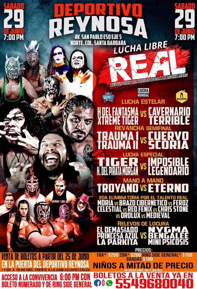 Los eventos de lucha libre que se realizarán del 27 de junio al 3 de julio.