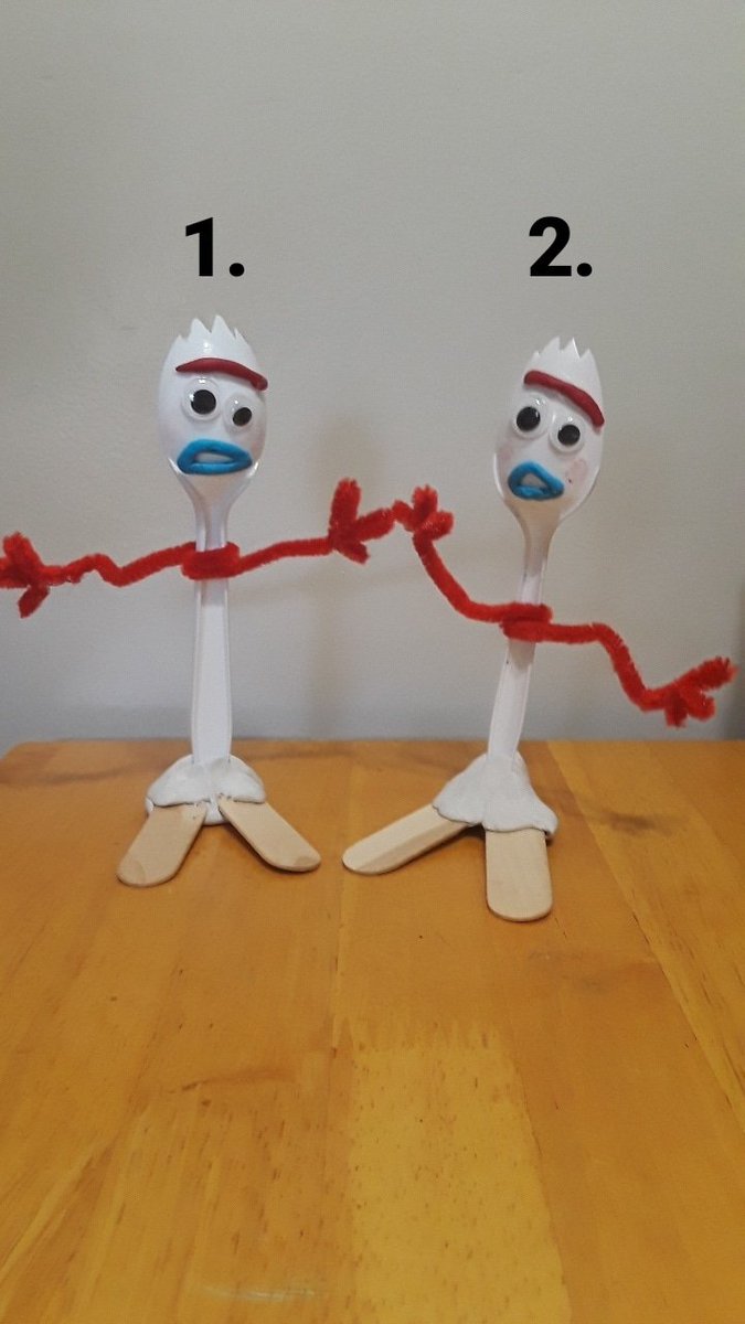 Uno de los Forkys que han hecho los fans de la película de Pixar.