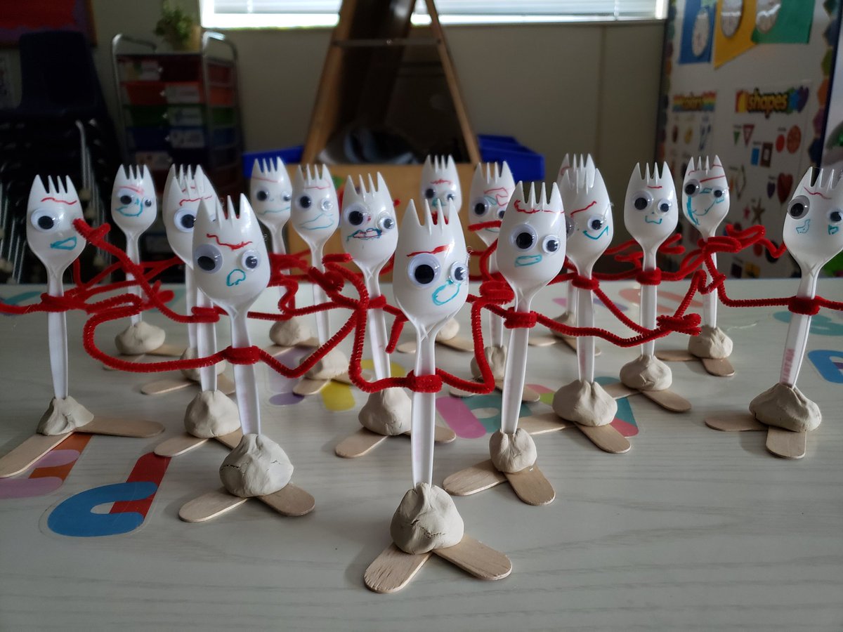 Uno de los Forkys que han hecho los fans de la película de Pixar.