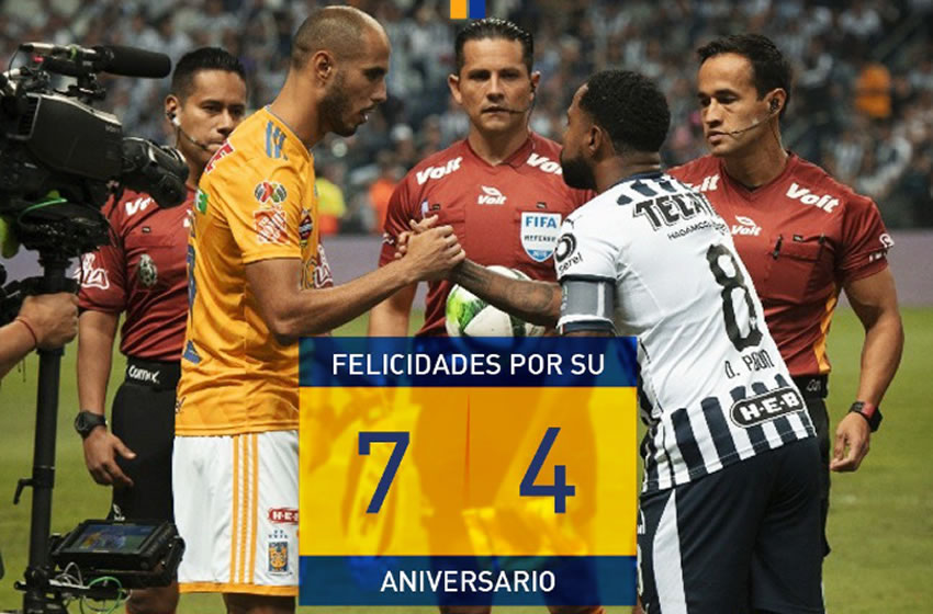 Los felinos enviaron felicitaciones a su archirrival.