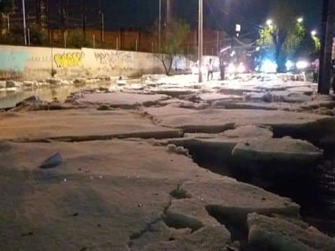 Imágenes de la granizada registrada en Guadalajara. (Foto: Twitter)