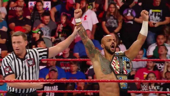 Ricochet mantiene el reinado de Estados Unidos. (Foto: WWE)