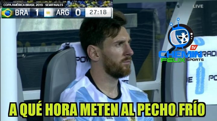 Los memes del Brasil 2-0 Argentina de la Copa América con Messi como protagonista.