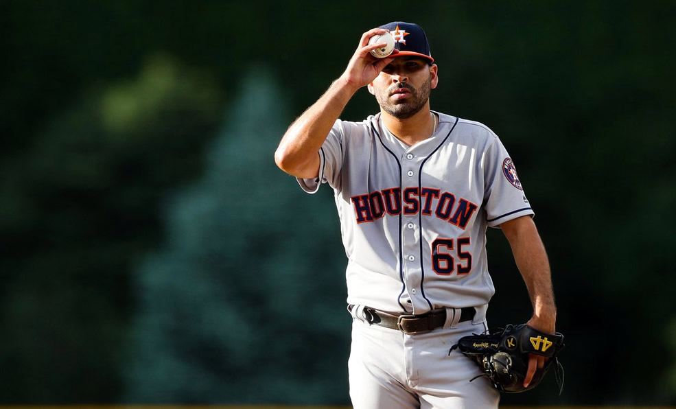 El mexicano empleó 81 disparos en su primera salida de por vida en Las Mayores. (Foto: @astros)