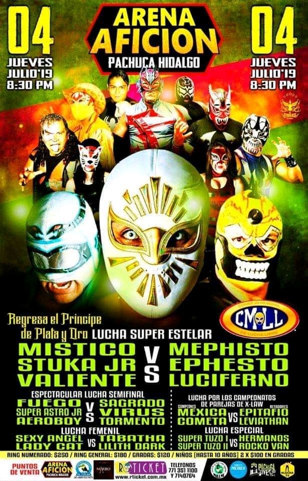 Carteleras de lucha libre del 4 al 10 de julio