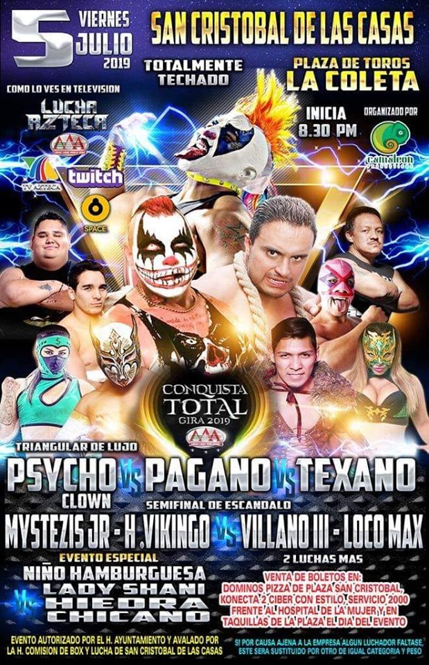 Carteleras de lucha libre del 4 al 10 de julio