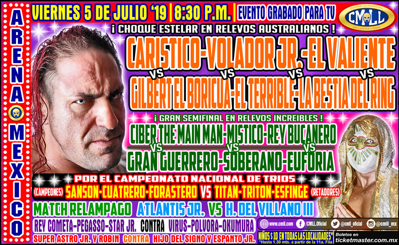 Carteleras de lucha libre del 4 al 10 de julio