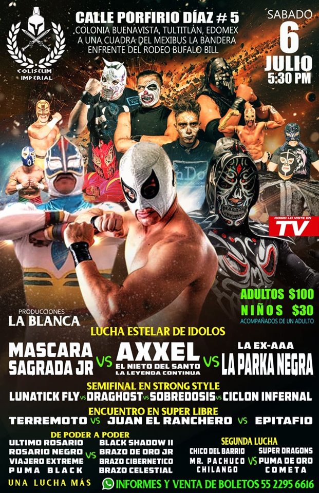 Carteleras de lucha libre del 4 al 10 de julio