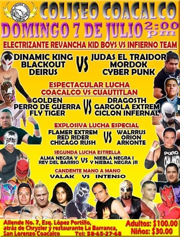 Carteleras de lucha libre del 4 al 10 de julio