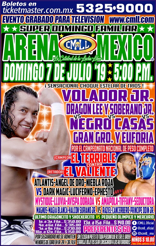 Carteleras de lucha libre del 4 al 10 de julio