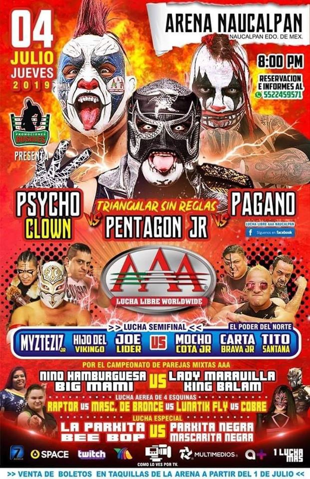 Carteleras de lucha libre del 4 al 10 de julioCarteleras de lucha libre del 4 al 10 de julio
