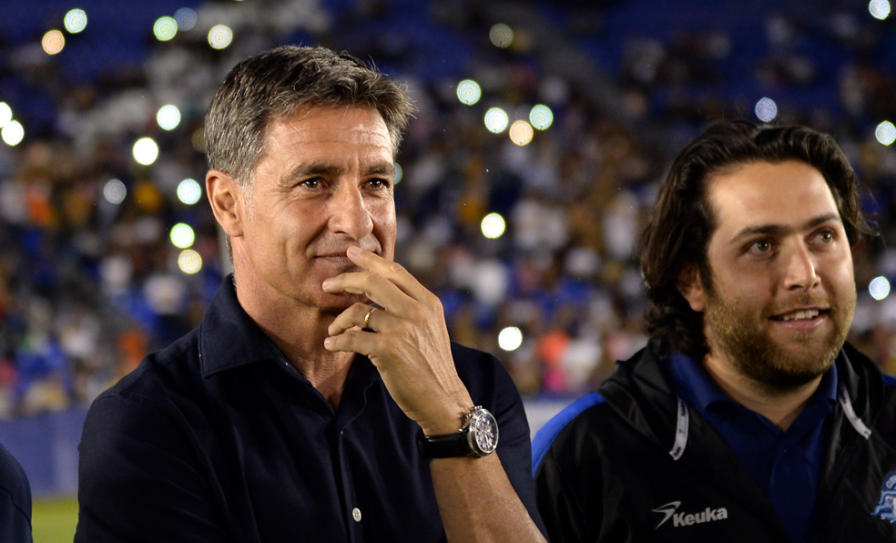 Míchel no ocultó su felicidad por estar nuevamente en Celaya. (Foto: Mexsport)