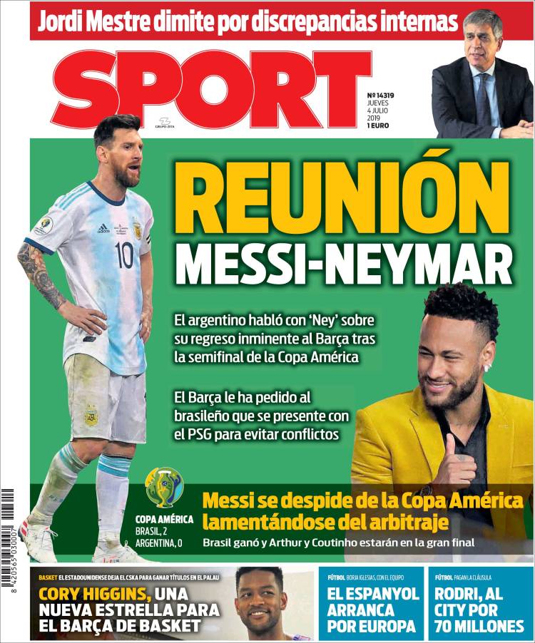 Portadas deportivas.