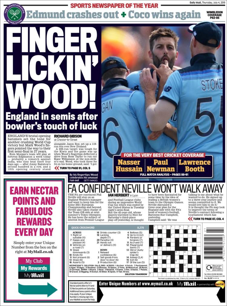 Portadas deportivas.