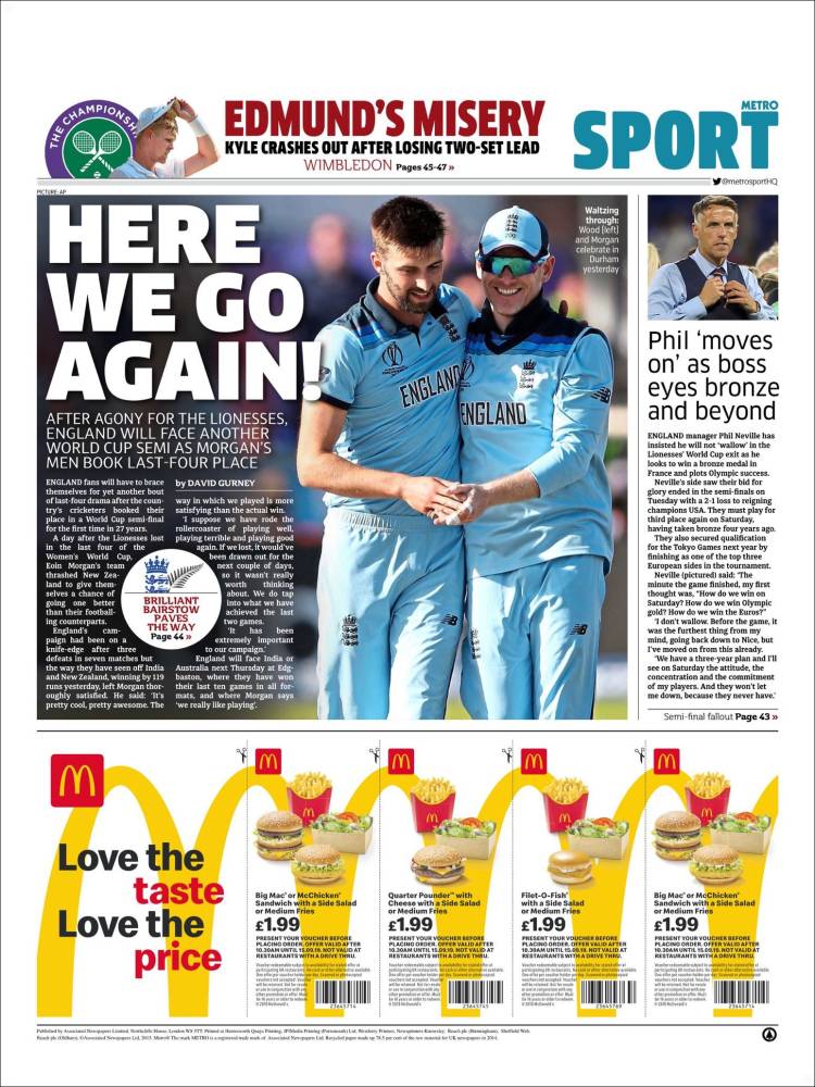 Portadas deportivas.