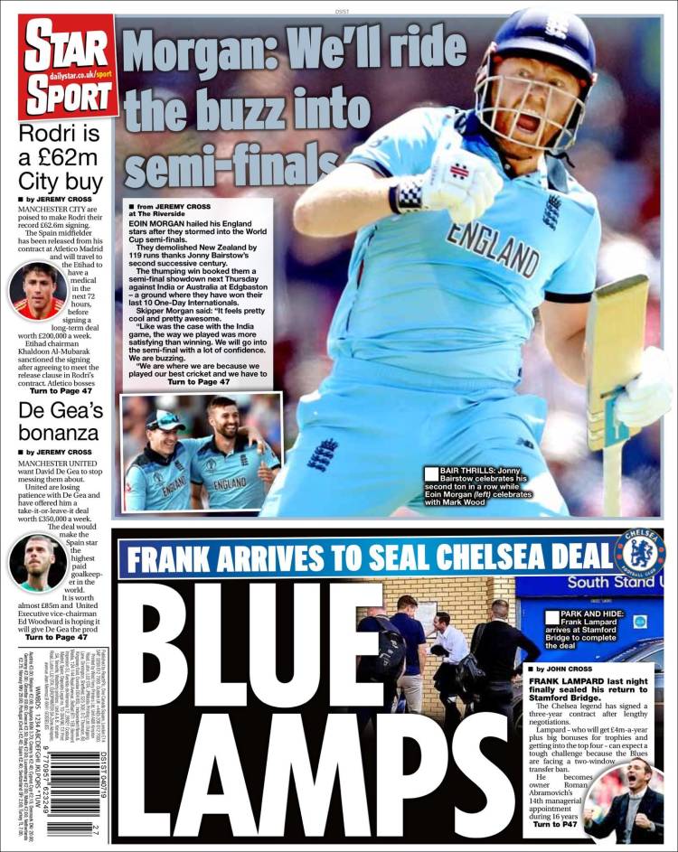 Portadas deportivas.
