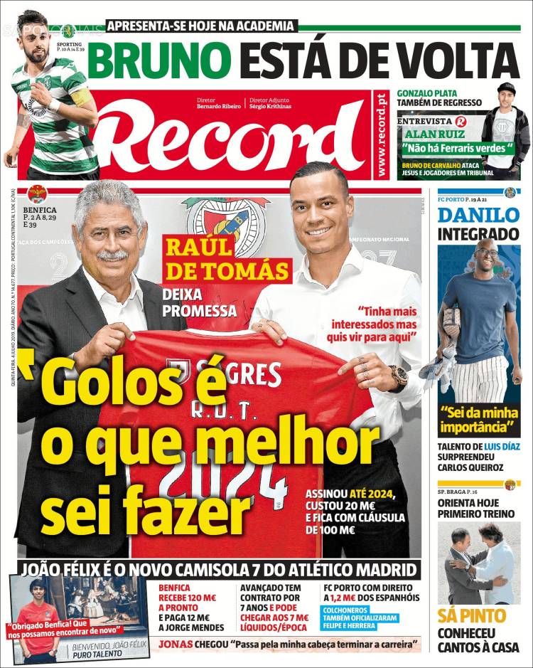 Portadas deportivas.