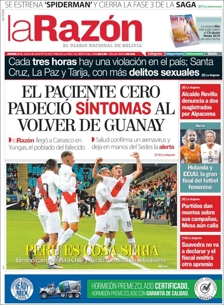 Portadas deportivas.