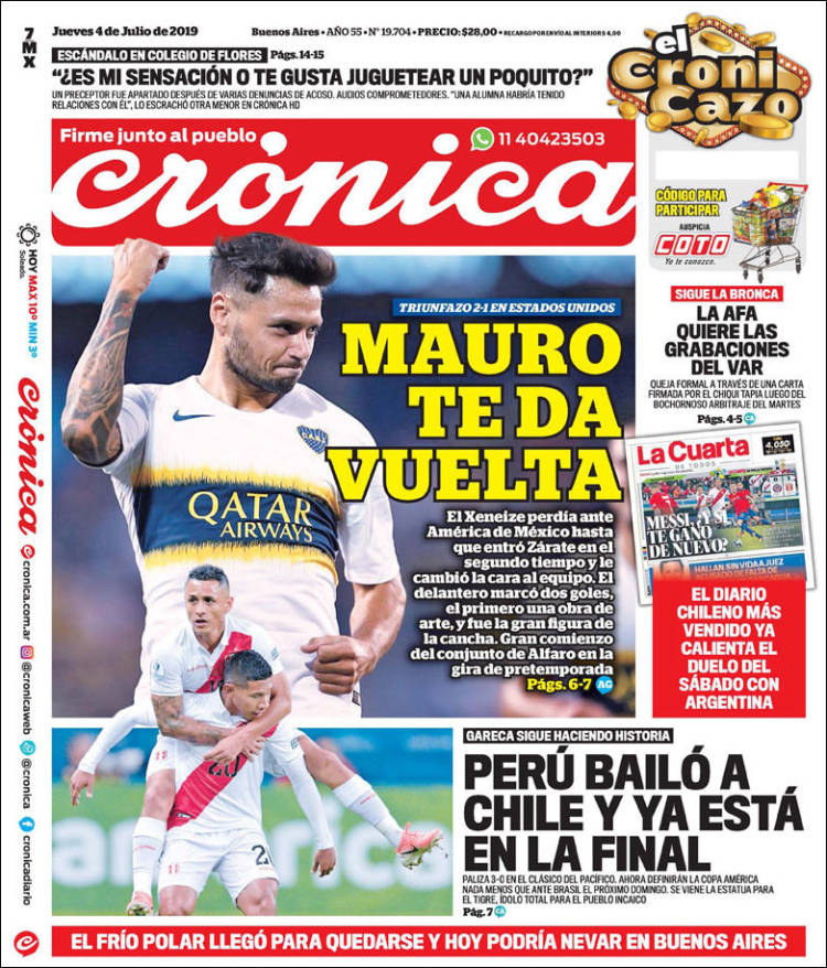 Portadas deportivas.