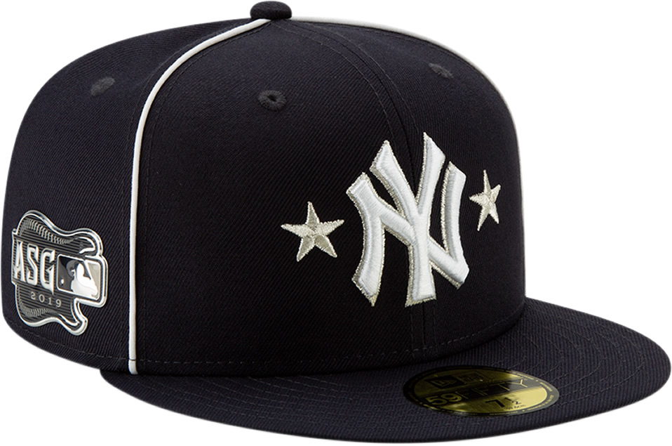 La clásica NY de los Yankees con dos estrellas a su alrededor