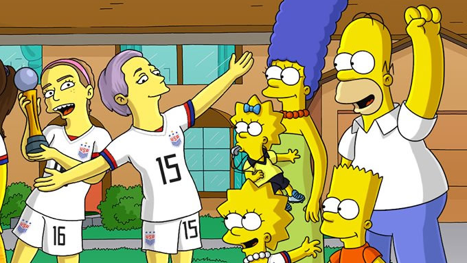 Los Simpsons manifestaron su apoyo a Megan Rapinoe.