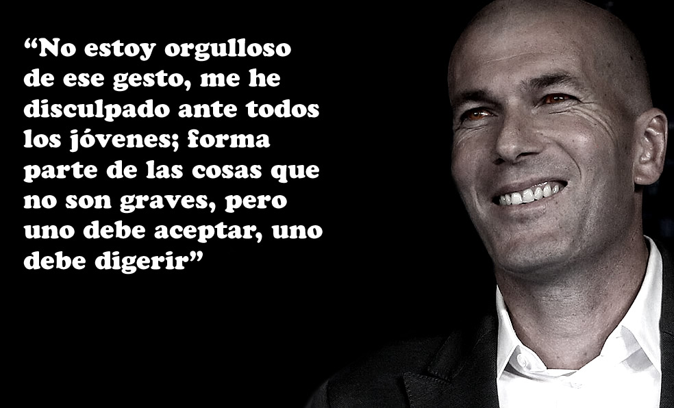 Zidane rompió el silencio y habló de lo que ocurrió en esa ocasión y cómo vive con ello.