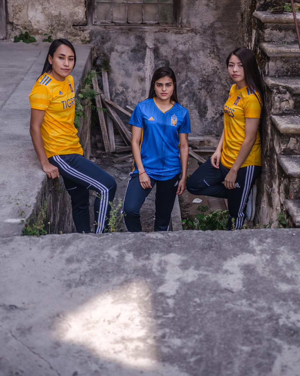 Las actuales campeonas de la Liga MX Femenil Natalia Villarreal, Liliana Mercado Fuentes y Katty Martínez Abad.