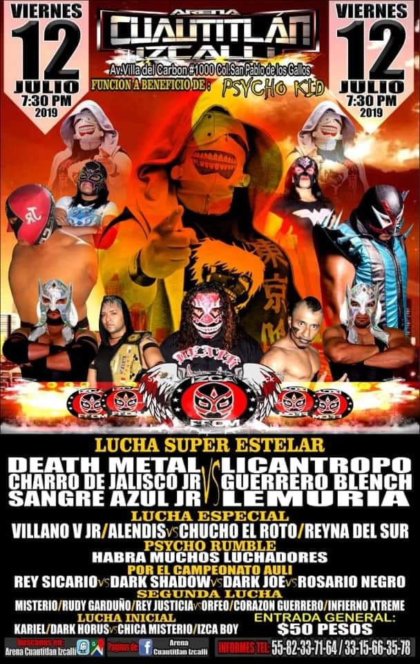 Carteleras de lucha libre del 11 al 16 de julio