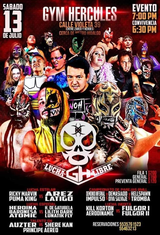 Carteleras de lucha libre del 11 al 16 de julio