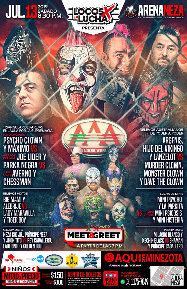 Carteleras de lucha libre del 11 al 16 de julio