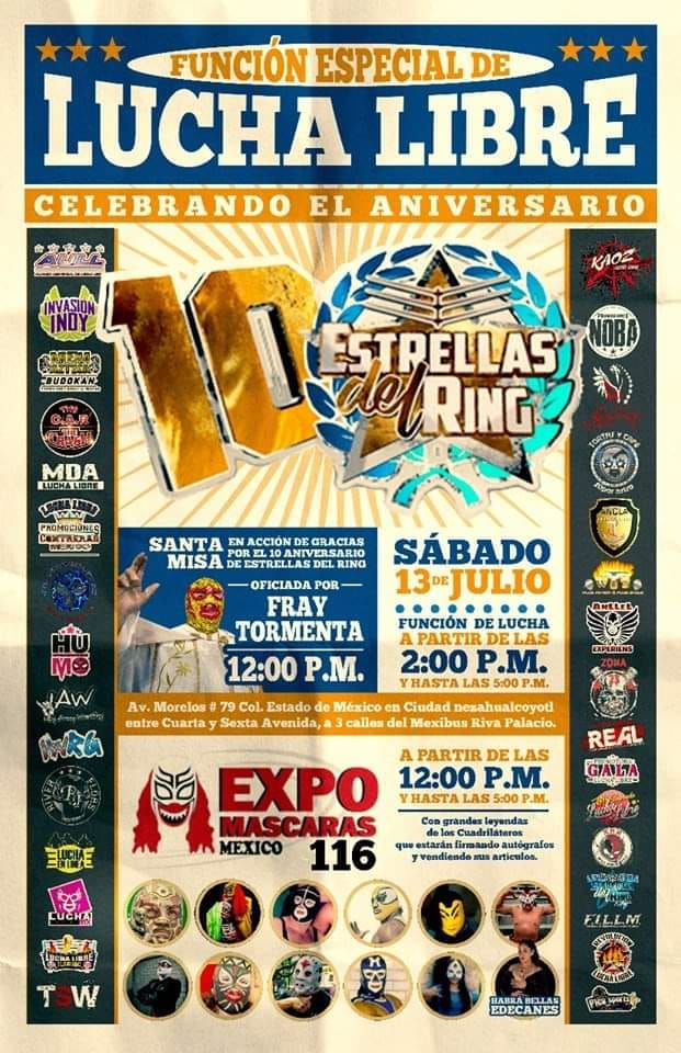 Carteleras de lucha libre del 11 al 16 de julio