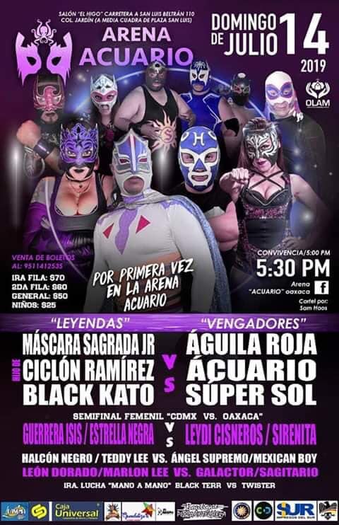 Carteleras de lucha libre del 11 al 16 de julio