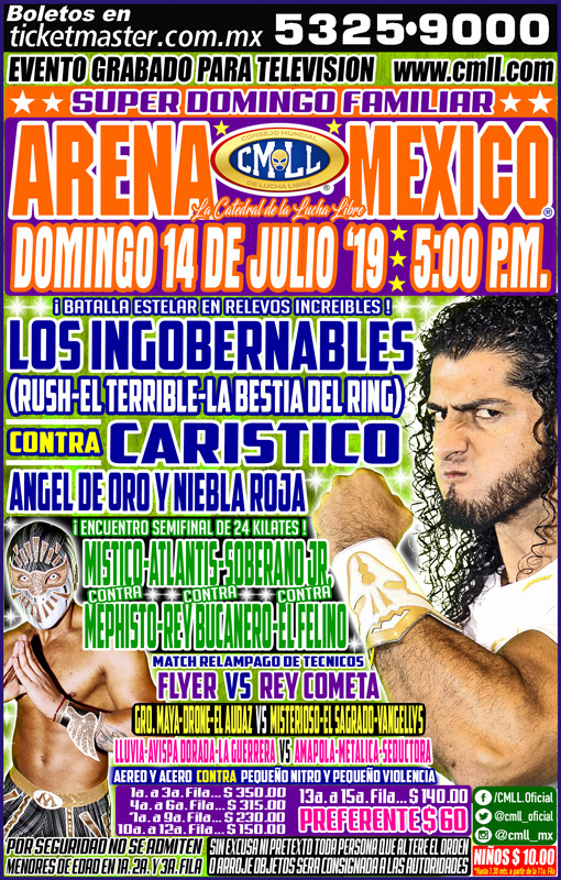 Carteleras de lucha libre del 11 al 16 de julio