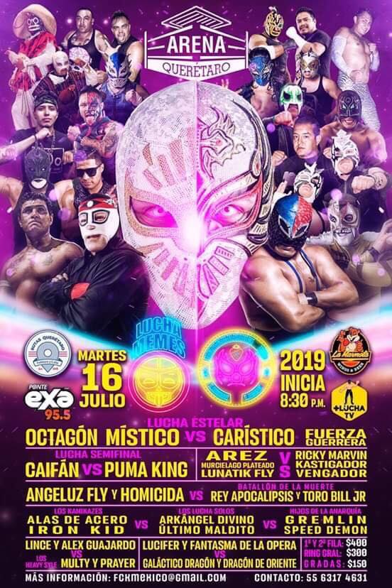 Carteleras de lucha libre del 11 al 16 de julio
