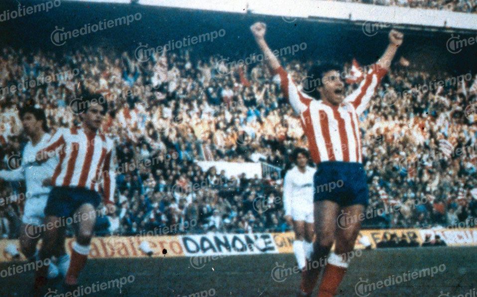 La clásica celebración del Penta, aquí con el Atleti.