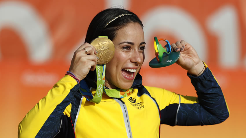 Mariana Pajón | Colombia: Conocida como la 'Reina del BMX'. Actual líder del Ranking Mundial y única doble Campeona Olímpica de Colombia.