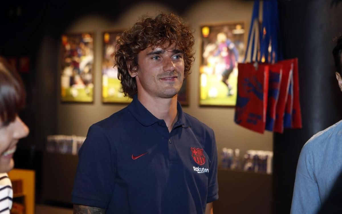 Antoine Griezmann previo a su presentación. (Foto: Barcelona)