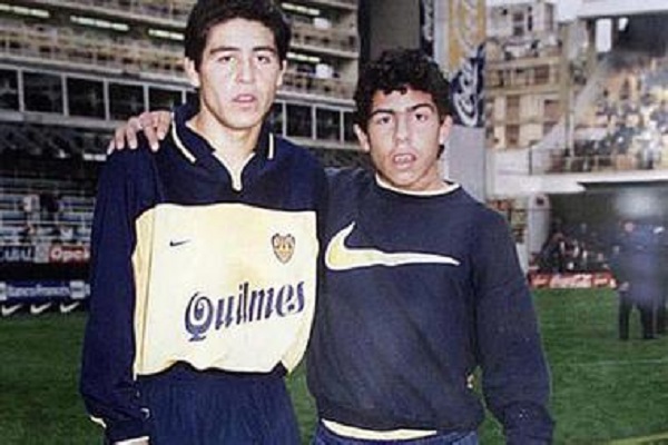 Juan Román Riquelme y Carlos Tévez