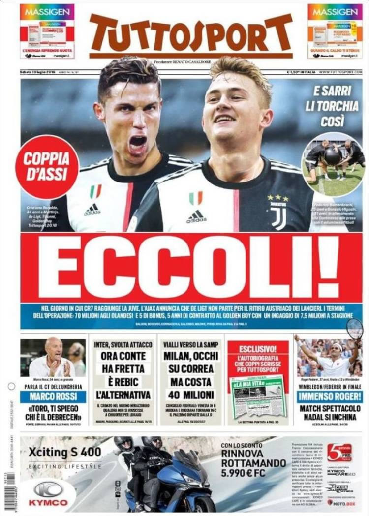 Las portadas de diarios deportivos alrededor del mundo.