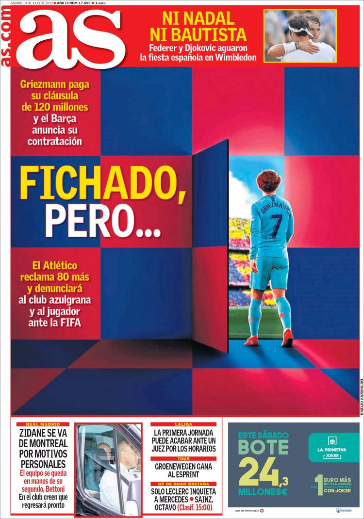 Las portadas de diarios deportivos alrededor del mundo.