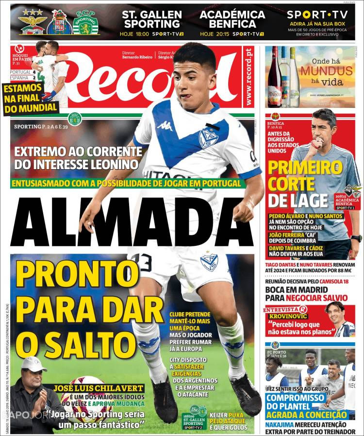 Las portadas de diarios deportivos alrededor del mundo.