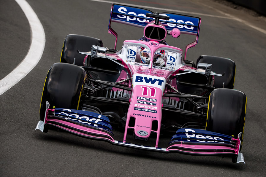 Checo Pérez tuvo un pésimo desempeño en Silverstone. (Foto: AFP)