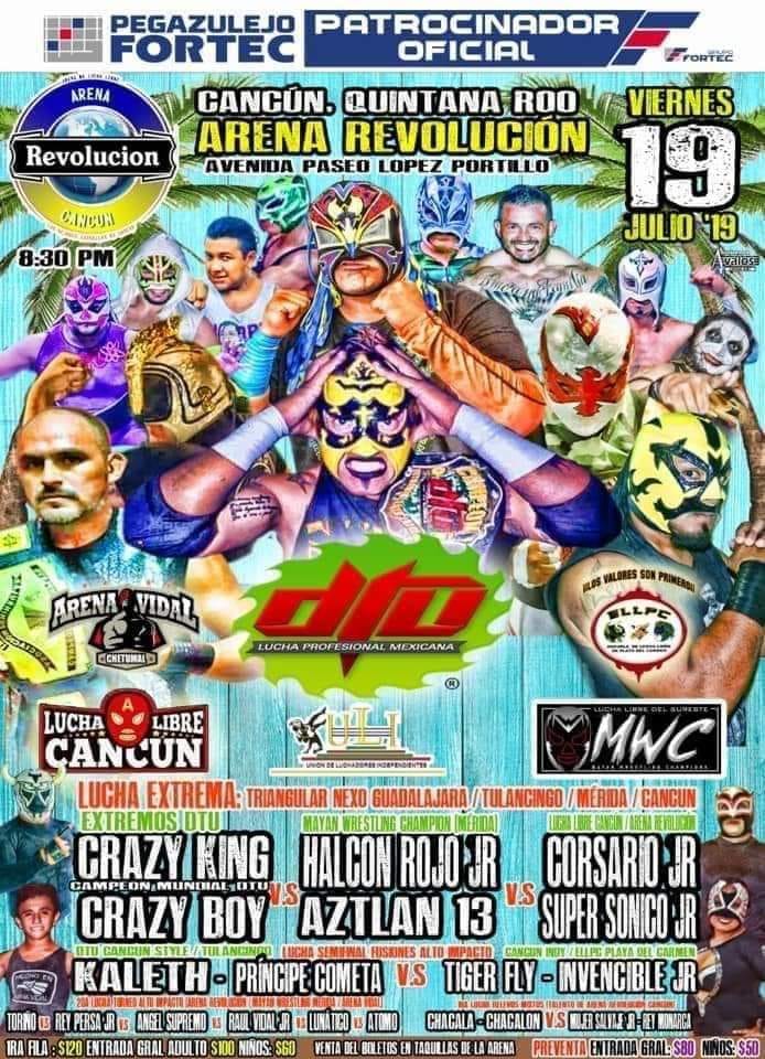 Carteleras de lucha libre del  17 al 23 de julio de 2019