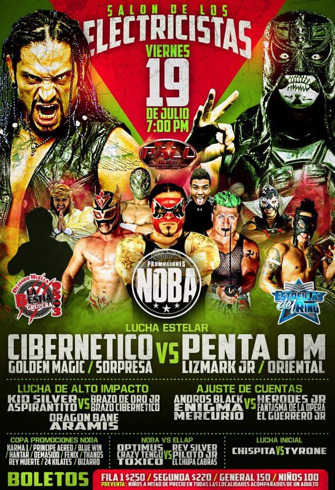 Carteleras de lucha libre del  17 al 23 de julio de 2019