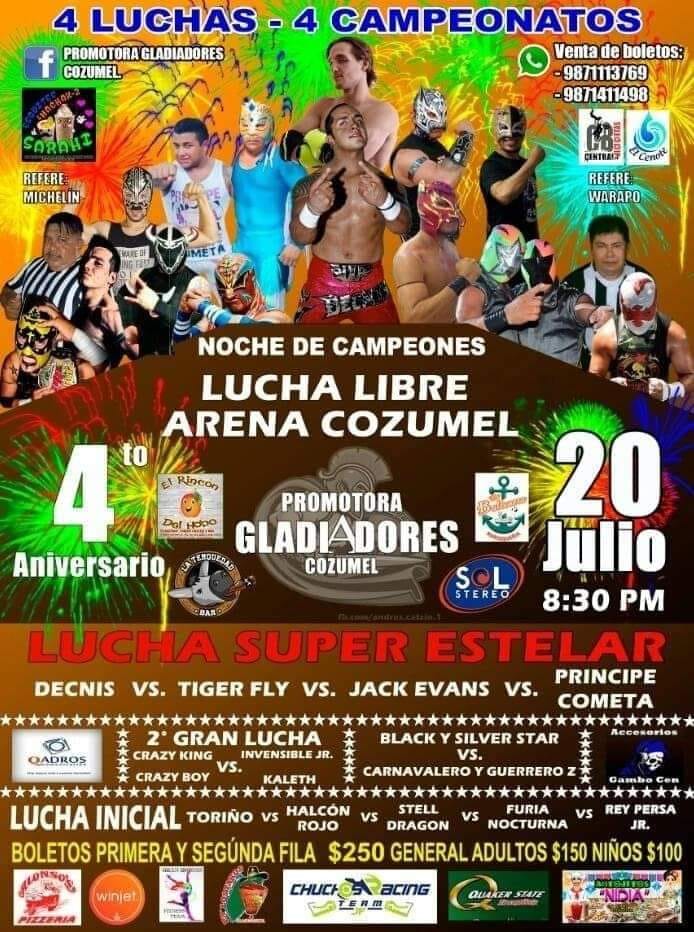 Carteleras de lucha libre del  17 al 23 de julio de 2019