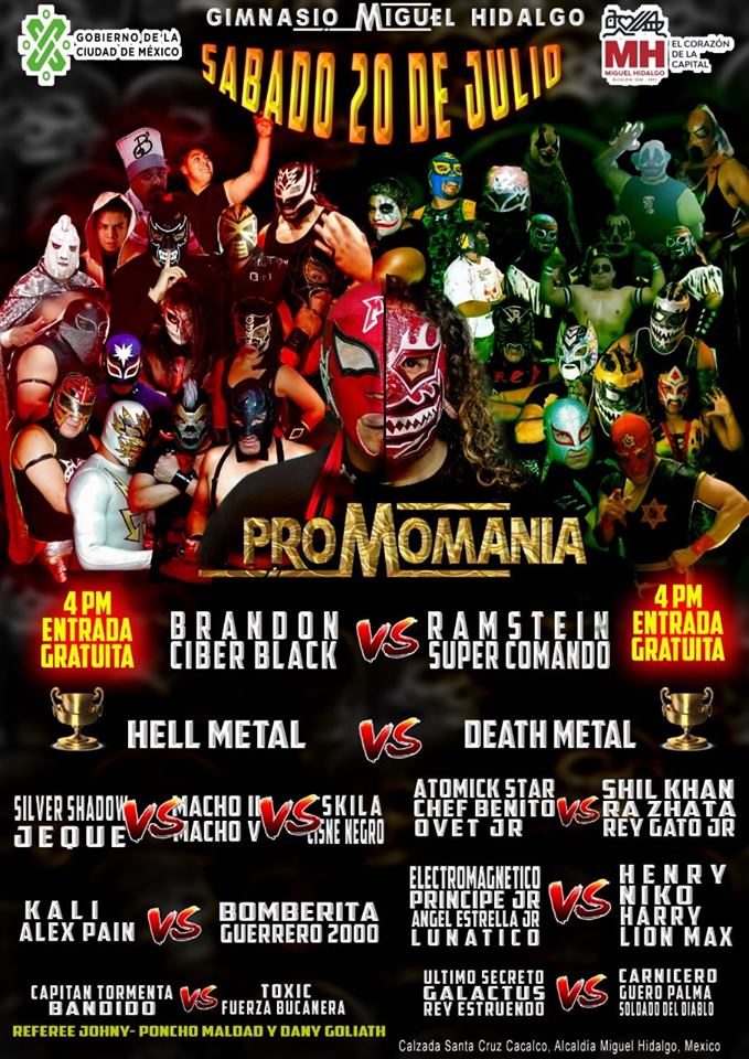 Carteleras de lucha libre del  17 al 23 de julio de 2019