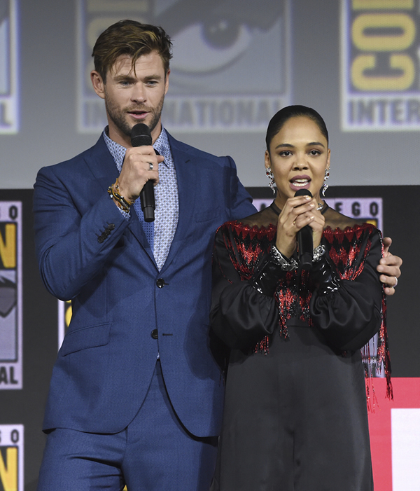 Chris Hemsworth y Tessa Thompson repetirán los papeles de Thor y Valkiria. (Foto: AFP)