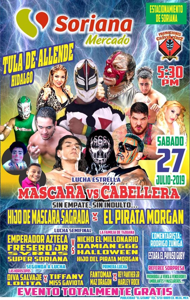 Carteleras de lucha libre del 25 al 31 de julio